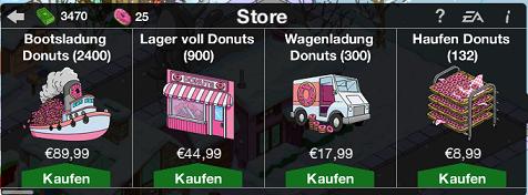 Donuts bei den Simpsons kaufen